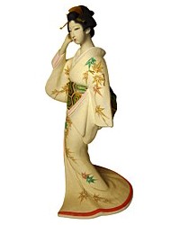японская статуэтка Девушка, поправляющая прическу 
