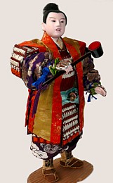японская антикварная кукла САМУРАЙ, 1920-е гг.