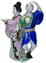 ТАНЕЦ, фарфоровая статуэтка Имари, Япония, 1850-е гг