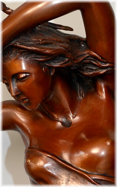 ар-деко, бронзовая скульптура Девушка с виноградной лозой, 1920-е гг.
