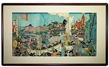 японская  антикварная гравюра укиё-э