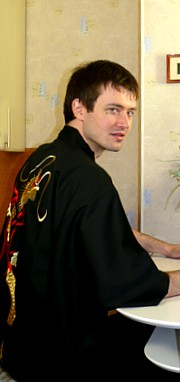 кимоно мужское с вышивкой, хлопок 100%, Япония