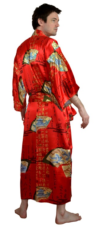 шеловый мужской халат-кимоно, сделано в Японии