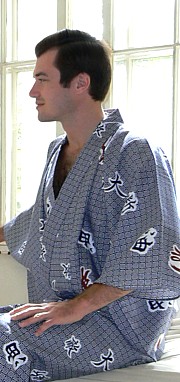 мужской халат-кимоно Мэйджи, хлопок 100%, сделано в Японии