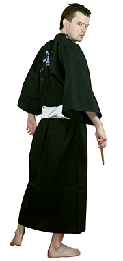 японское мужское кимоно ДЗЭН с вышивкой - стильная одежда для дома