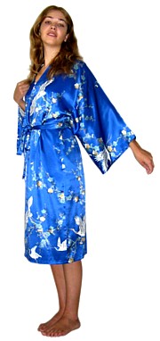 шелковый халатик-кимоно, сделано в Японии