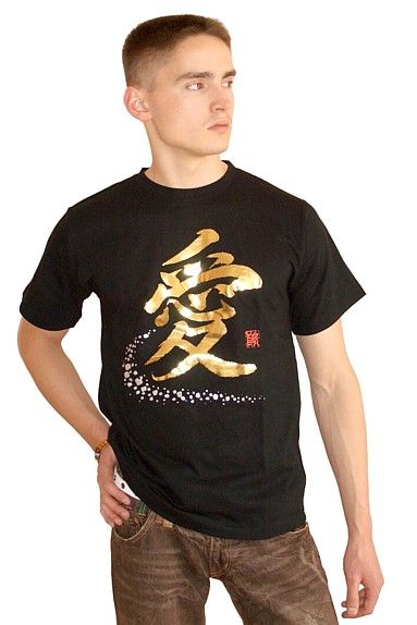 стильная футболка с японским иероглифом, made in japan