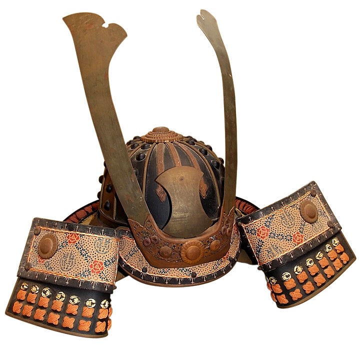 самурайский шлем  КАБУТО, деталь  доспеха самурая